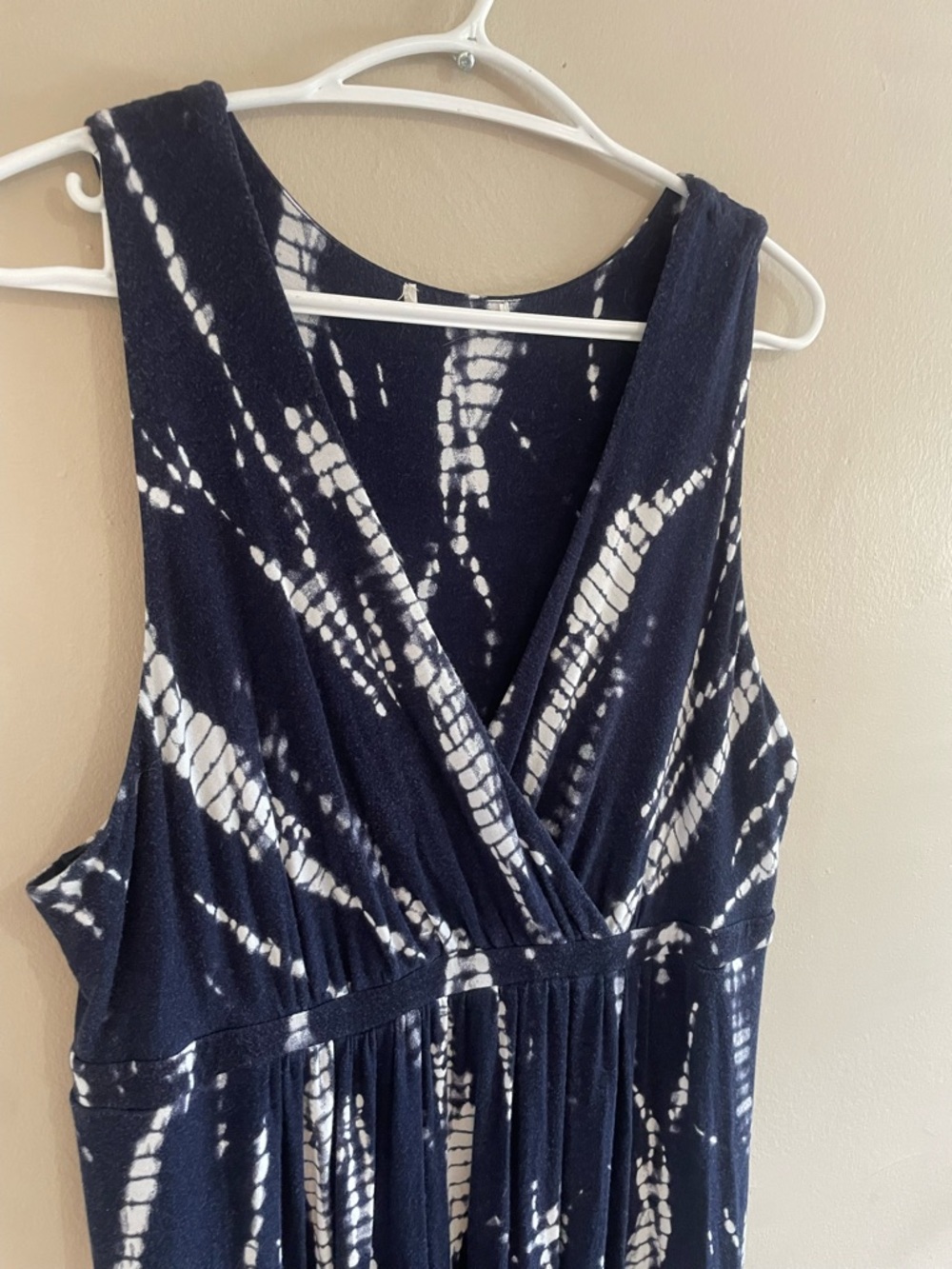 Navy & White Tie-Dye Sleeveless Maxi Dress – Size XL GUC - Picture 5 of 12